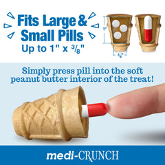 Medi-Crunch real-peanut-butter-filling masks pill odors for dogs.