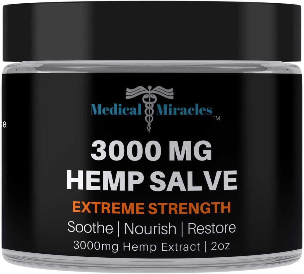 Medical Miracles Hemp 3000 mg Salve on hips and joints for daily comfort.