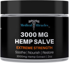 Medical Miracles Hemp 3000 mg Salve on hips and joints for daily comfort.