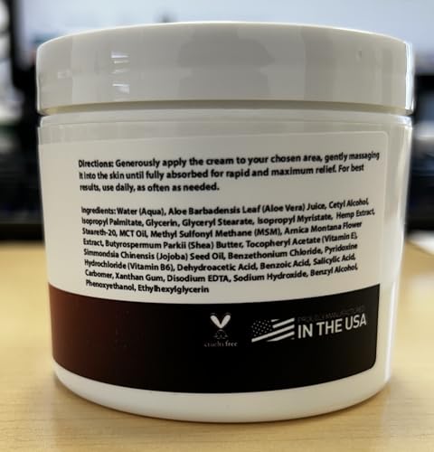 Medical Miracles Hemp Cream on elbow with non-greasy formula.