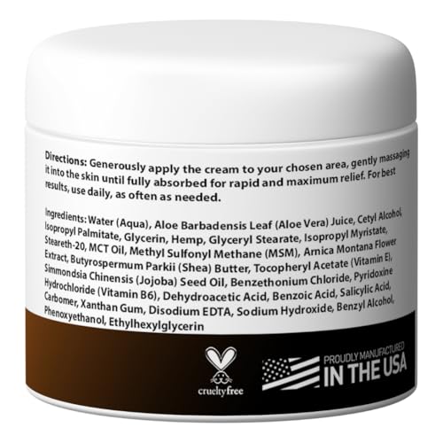 Medical Miracles Hemp Relief Cream used on muscles for natural comfort
