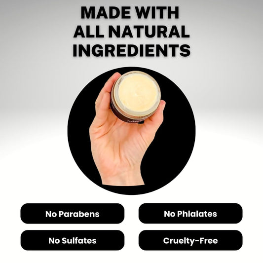 Medical Miracles hemp salve application jar for smooth non-greasy massage