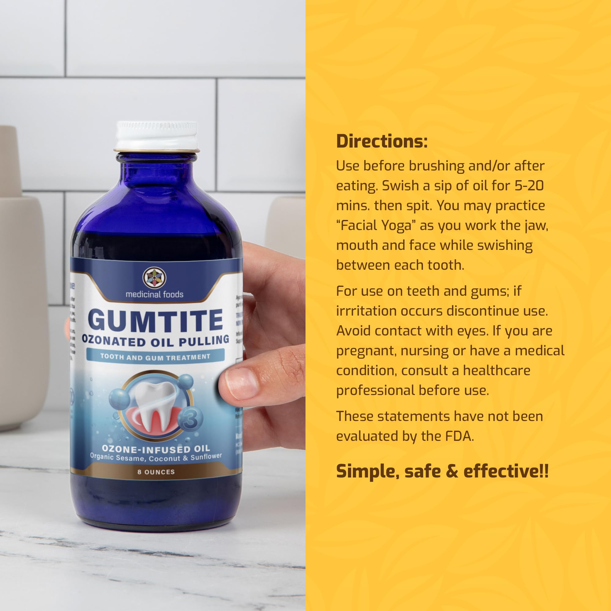 Medicinal Foods Gumtite deep-cleanse effect on teeth and gums
