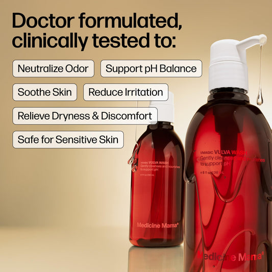 Close-up of VMAGIC label highlighting fragrance-free and cruelty-free benefits