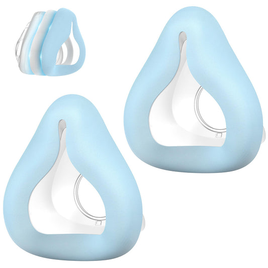 MEDICOLOR AirFit F20 cushion close-up highlighting the 3-in-1 hybrid design.