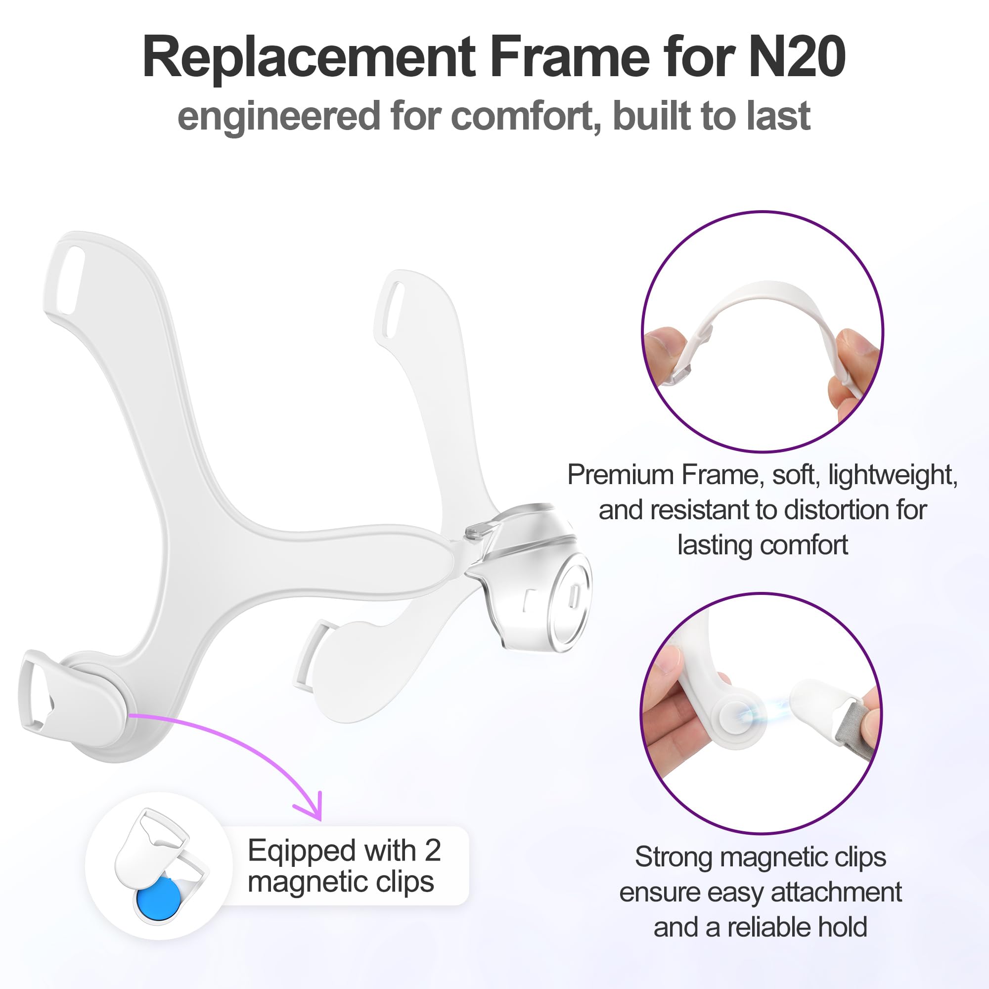 MEDICOLOR Airfit N20 frame with comfort covers for pressure-free wear.