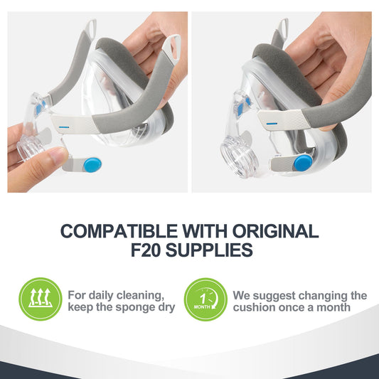 Medicolor Airtouch F20 cushion with tool-free snap-on installation for easy replacement.