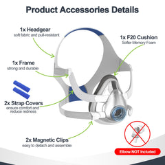 MEDICOLOR AirTouch F20 frame and strap highlight sturdy design and secure fit.