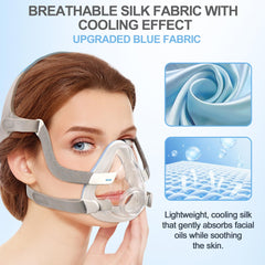 MEDICOLOR CPAP cushion set shown with packaging and travel case.