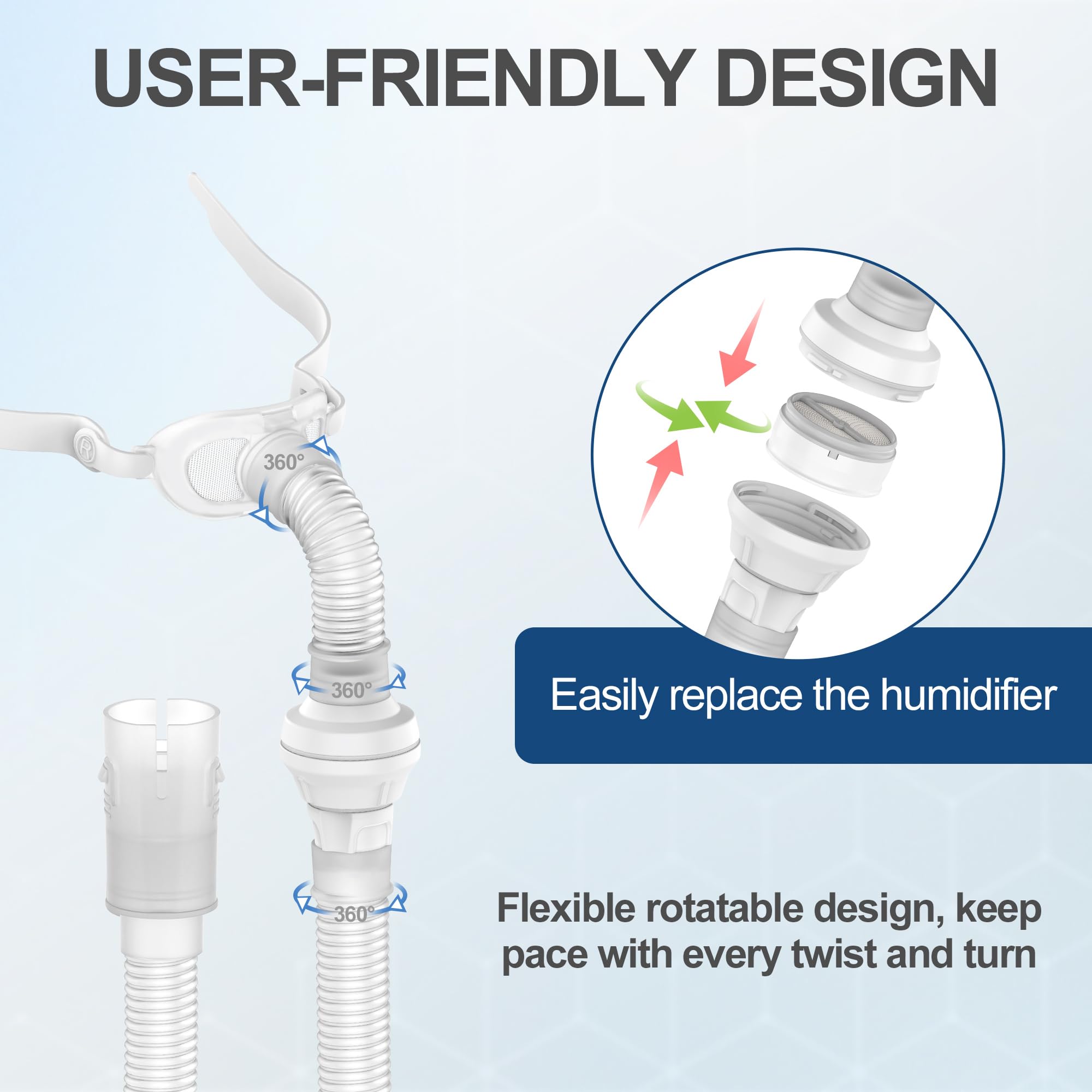 MEDICOLOR assembly frame supports simple, travel-ready CPAP installations.