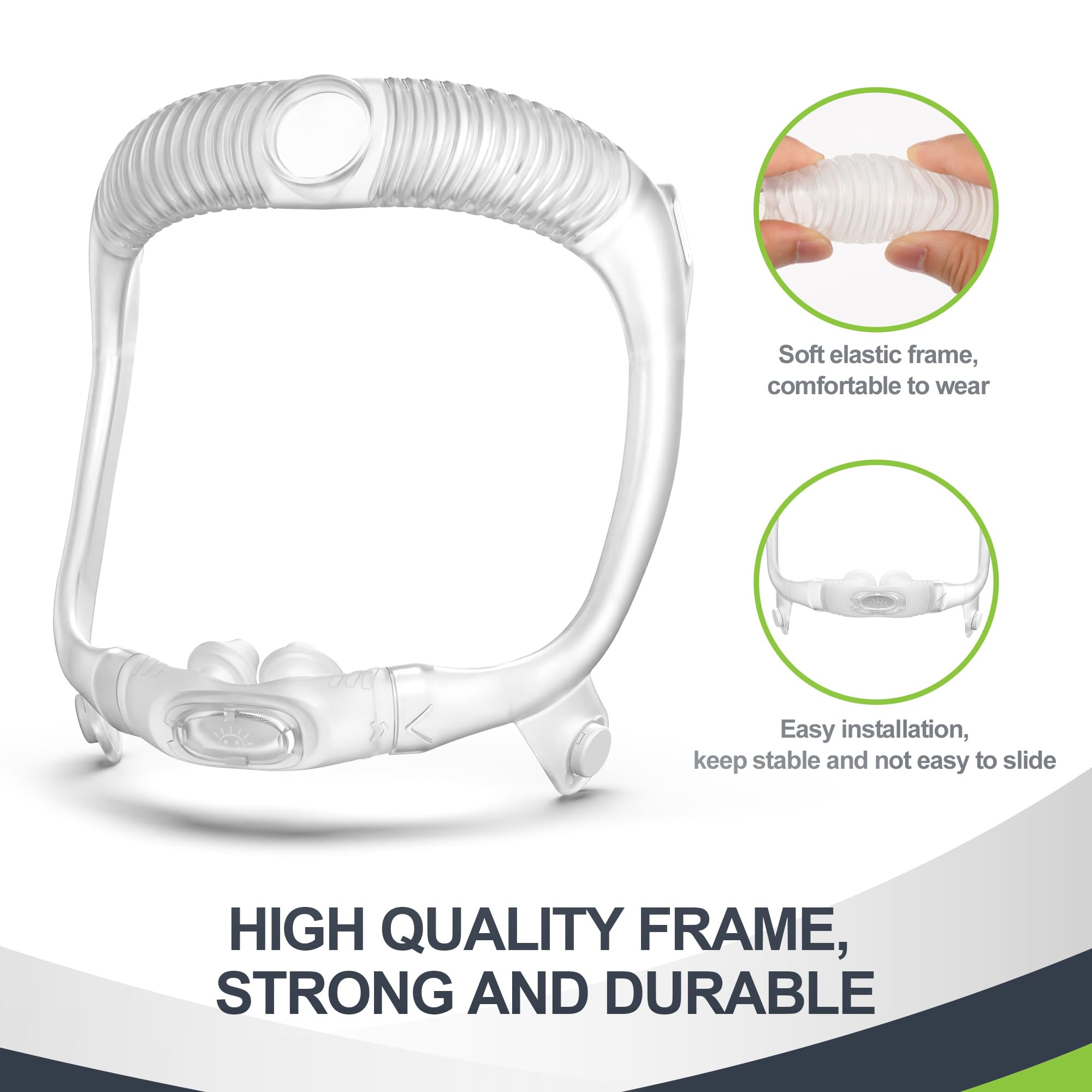 Medicolor frame package includes two straps for flexible sizing.