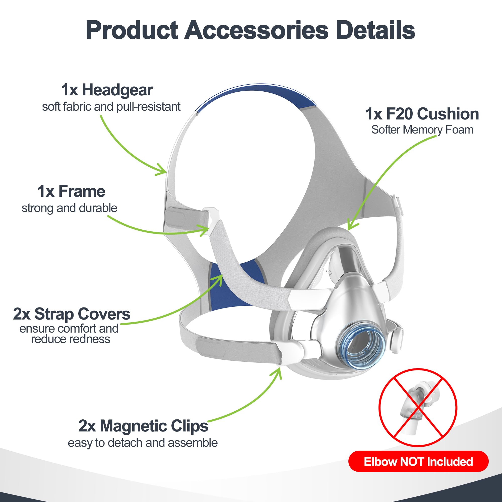 MEDICOLOR head strap for AirTouch F20 Medium provides stable, comfortable support