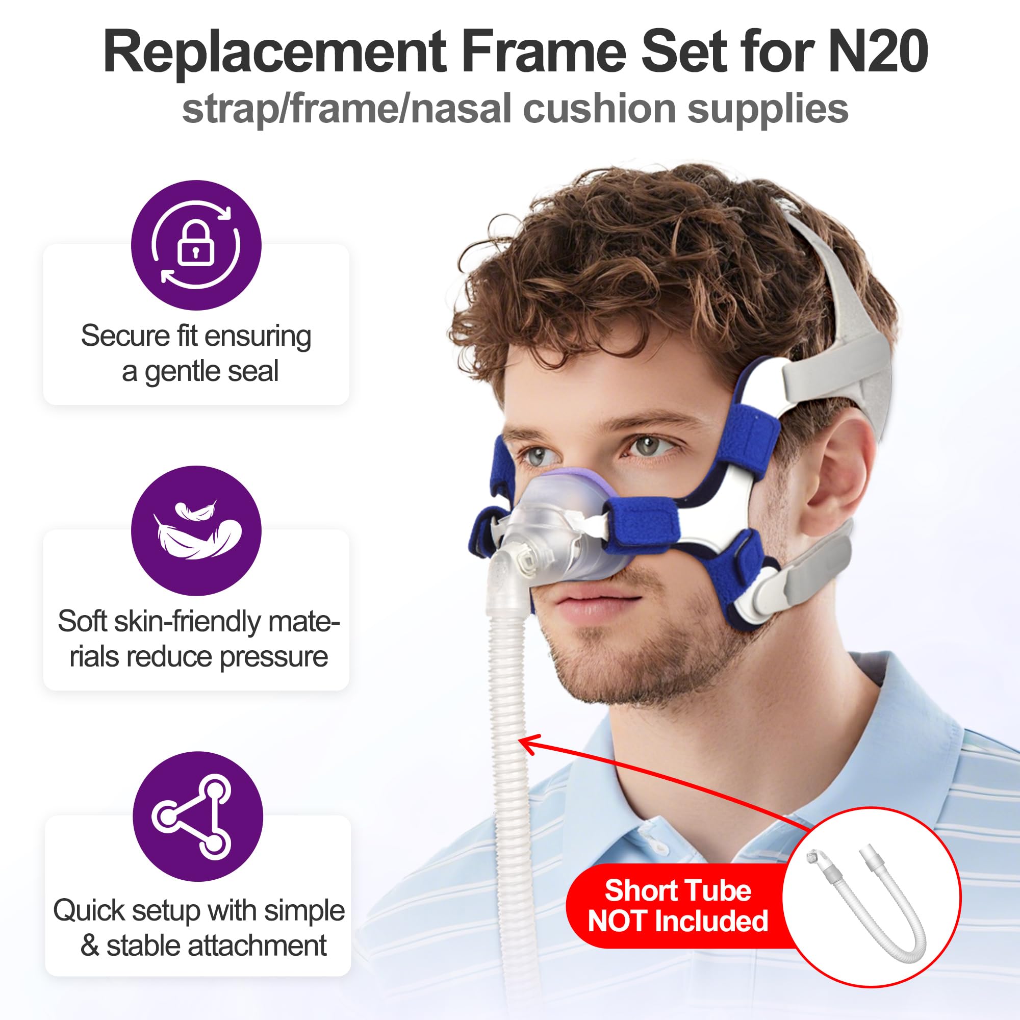 MEDICOLOR N20 improved set headband being adjusted for secure, comfortable fit.