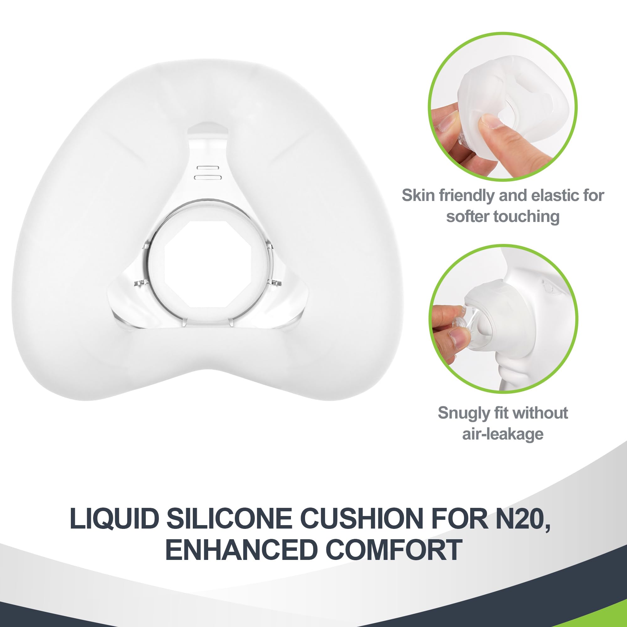 MEDICOLOR nasal cushion for N20 frame ensures a reliable seal and gentle comfort