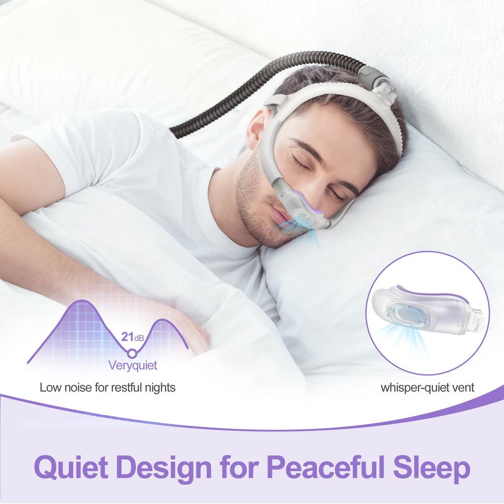Medicolor WhisperSilent Exhalation vent design reduces noise.