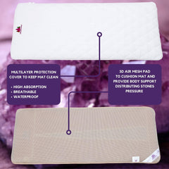 MediCrystal 3-D air mesh pad adds cushioning for comfort.