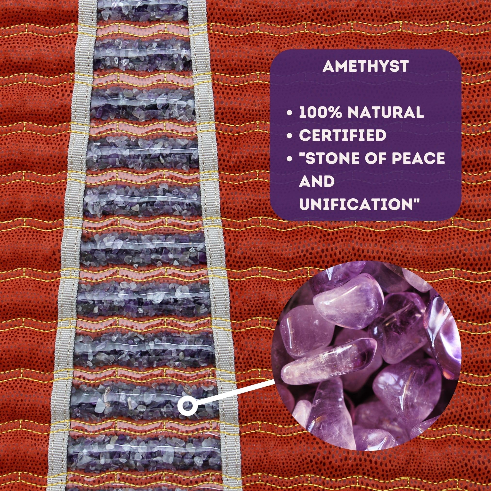 MediCrystal Amethyst Mat controller view showing temperature controls and presets