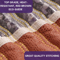 MediCrystal Amethyst Mat side view rolled for versatile placement