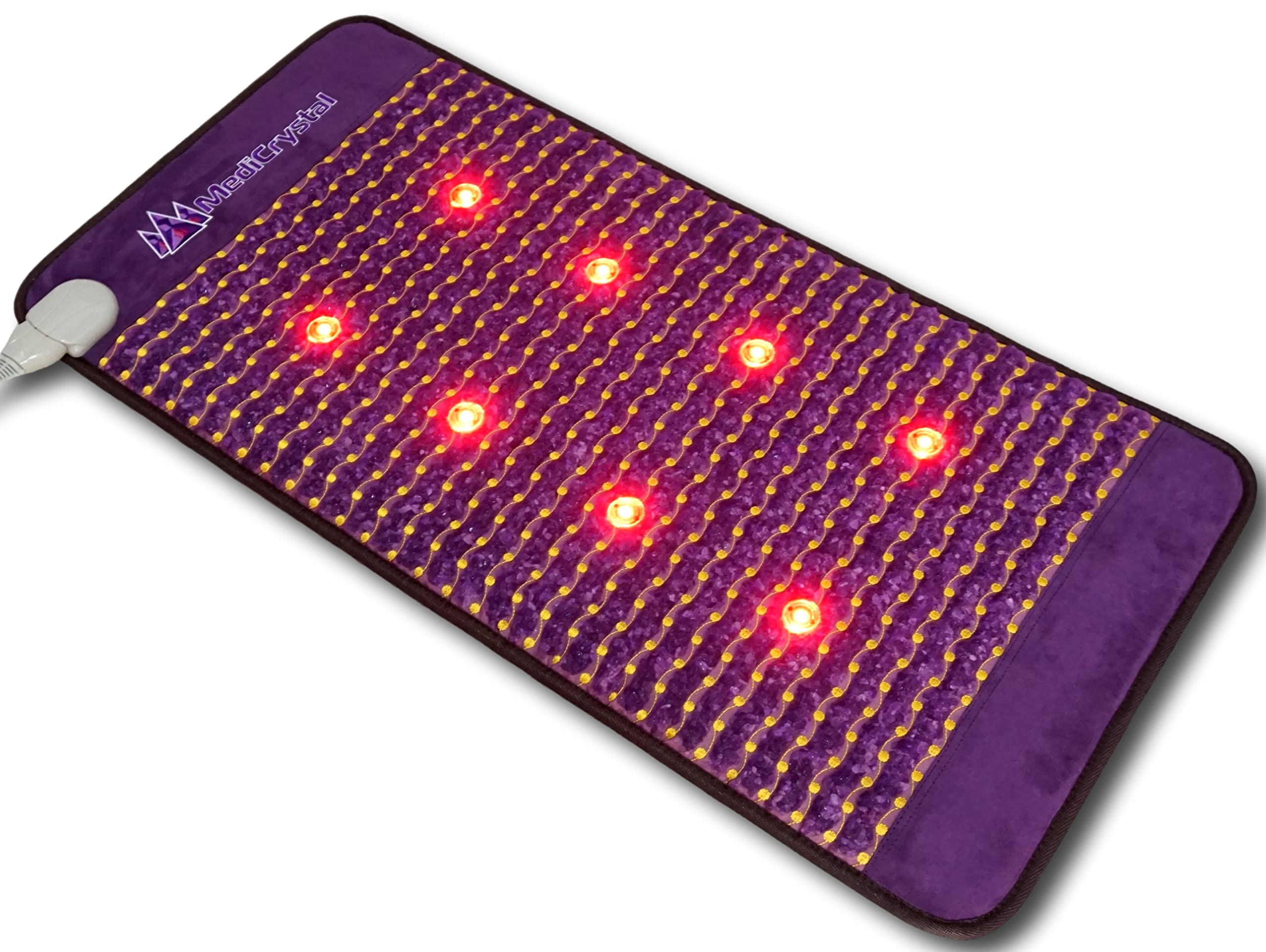 MediCrystal far infrared amethyst mat front view for a relaxing home spa session.