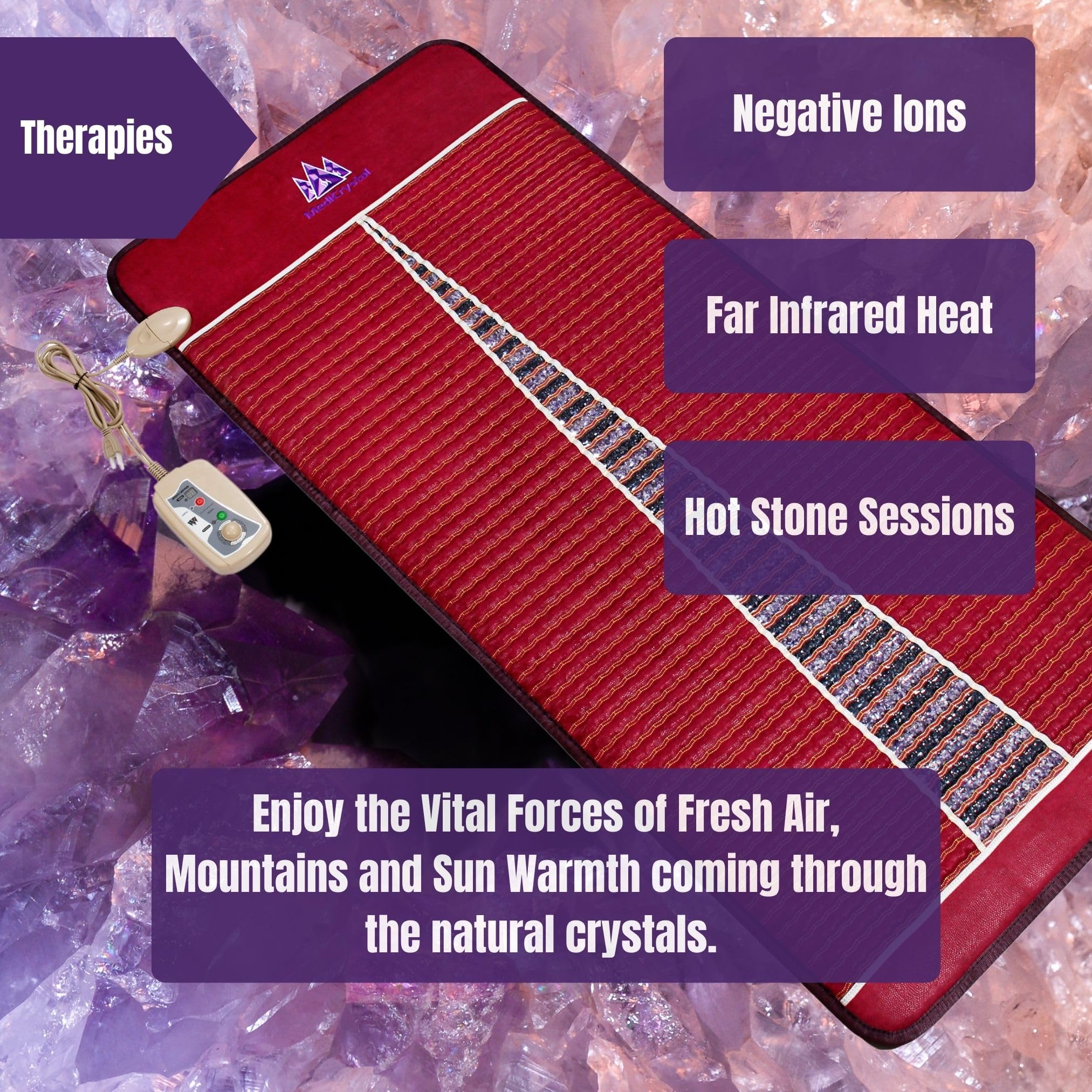 MediCrystal heat-resistant PU window highlights crystals while preventing leaks.
