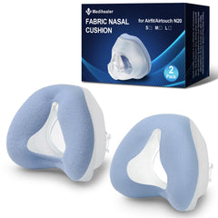 Medihealer AirFit N20 dual-fabric nasal cushion for all-season comfort.