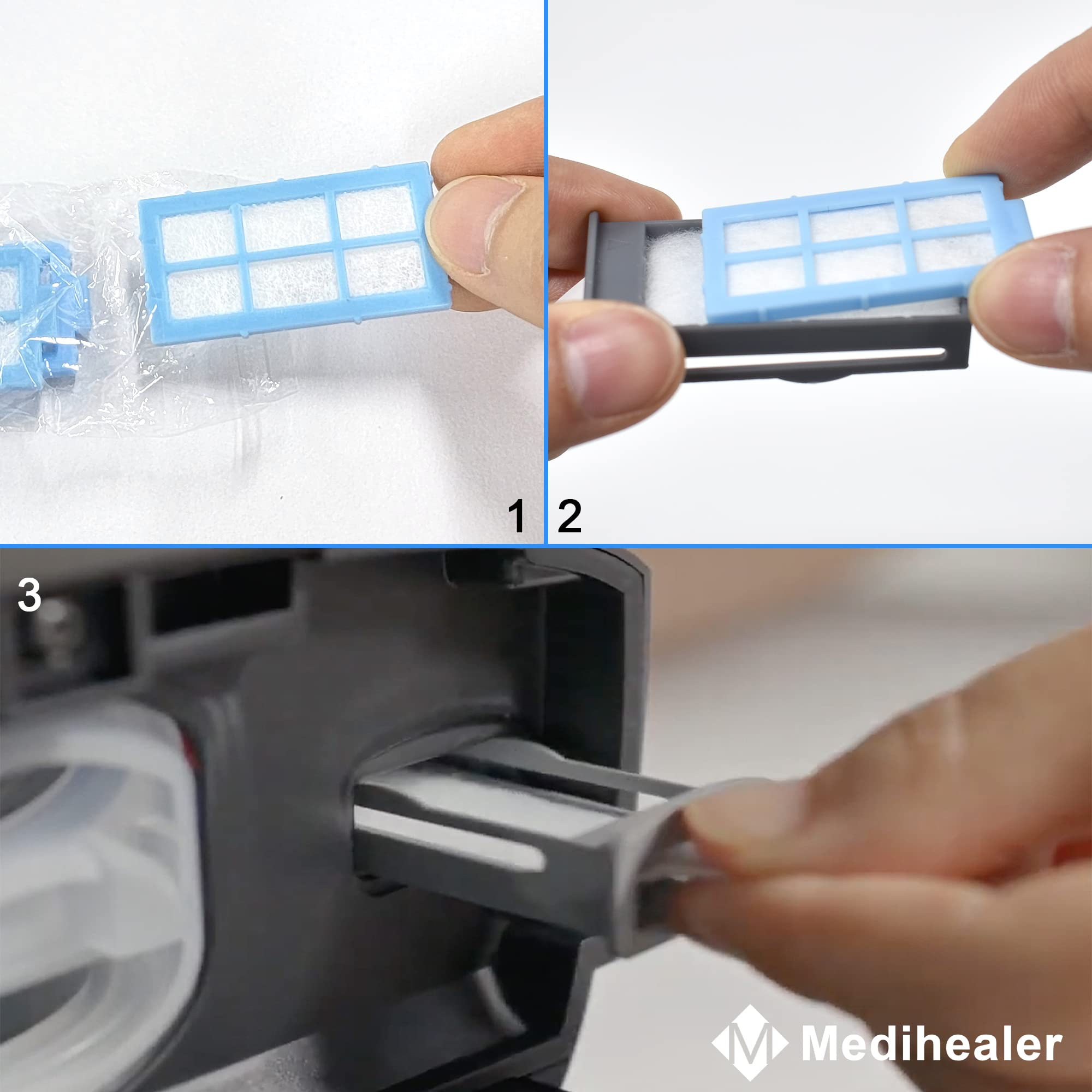 Medihealer gray pollen filter for DreamStation 2 blocking larger particles