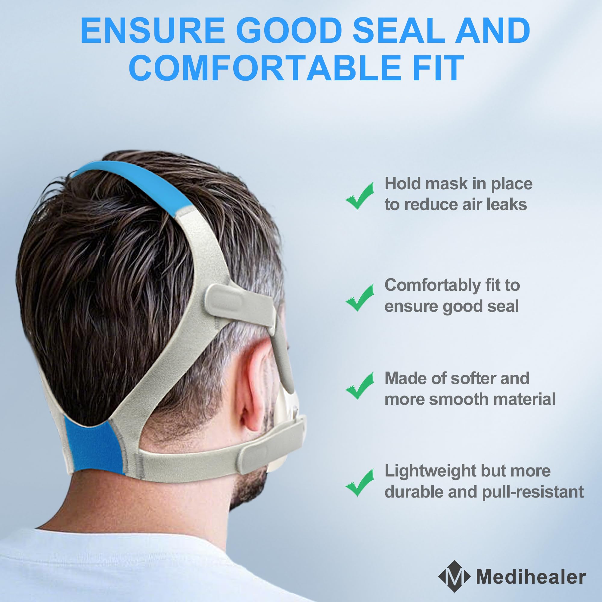Medihealer magnetic clip set—easy attachment for secure CPAP adjustments in low light.