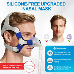 Medihealer N20 soft-contact headgear uses breathable fabric for irritation-free wear.
