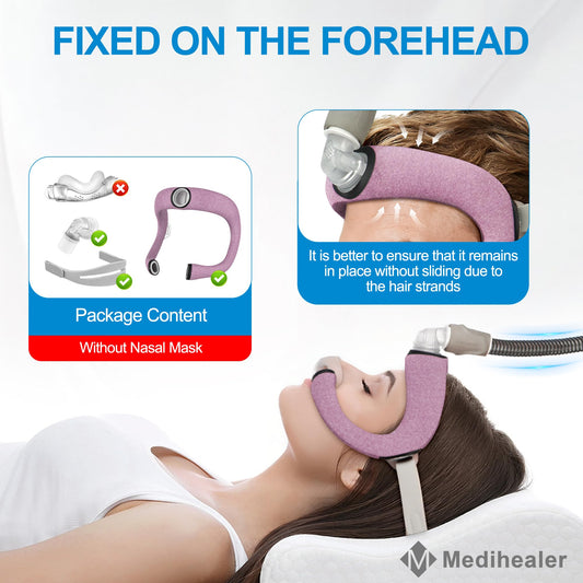 Medihealer N30i frame forehead design reduces slip and facial friction.
