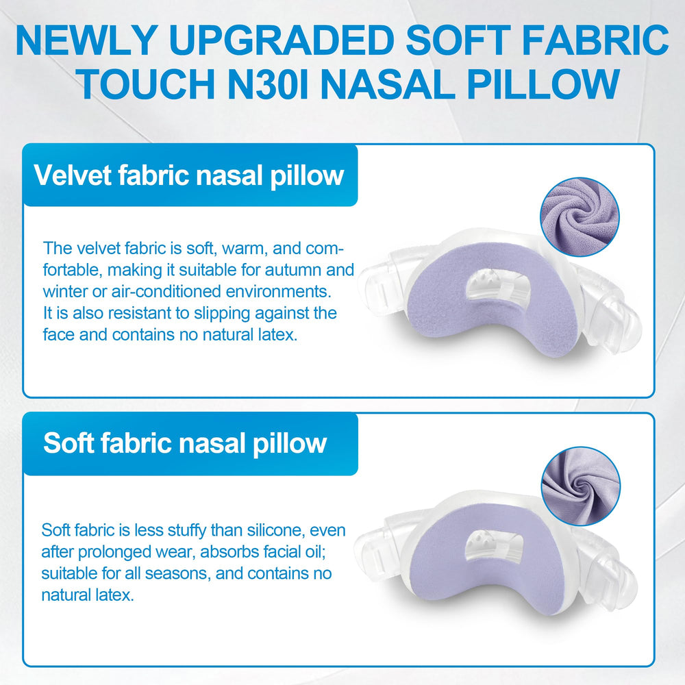 Medihealer N30i velvet-lined nasal cushion for cozy warmth.