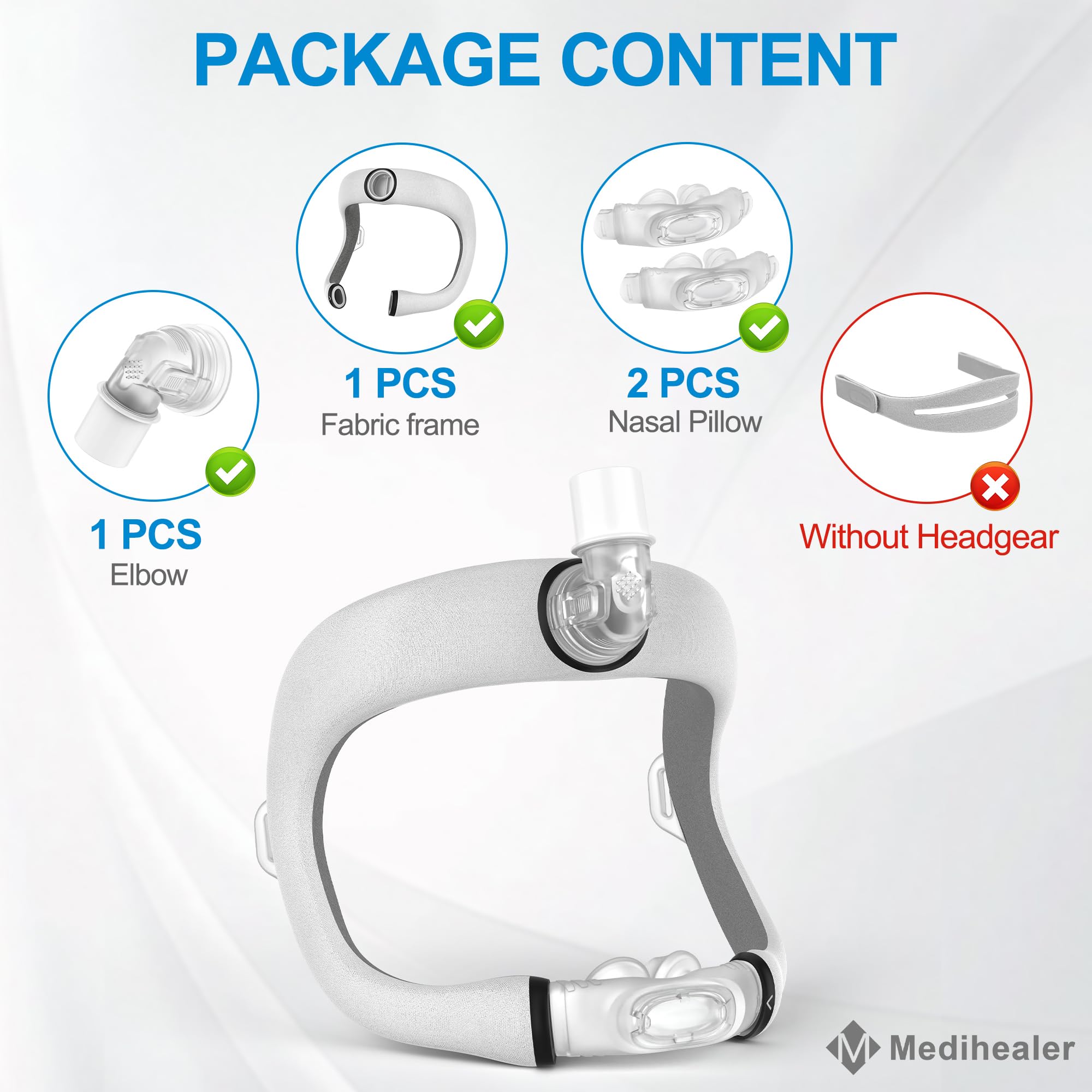 Medihealer nasal cushion with Japanese medical-grade silicone for secure seal