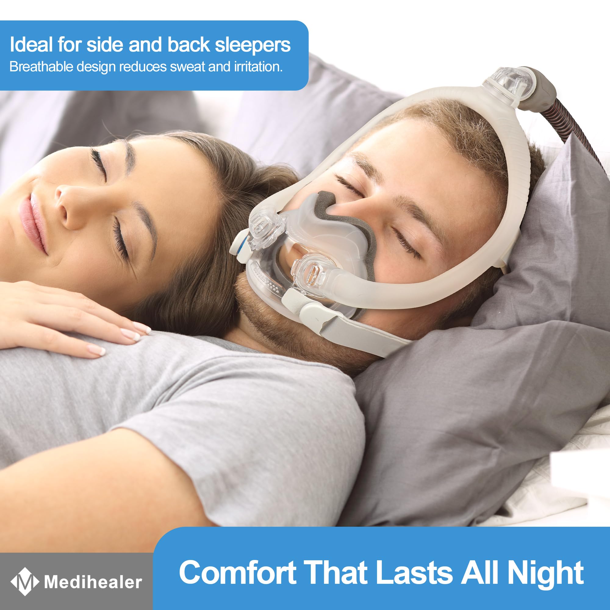 Medihealer packaging of CPAP supplies showing two cushions.