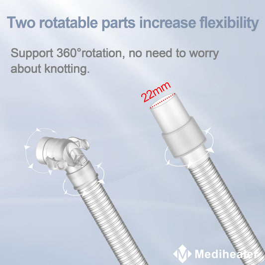 Medihealer short tube for AirFit F40 offers flexible, kink-resistant connection