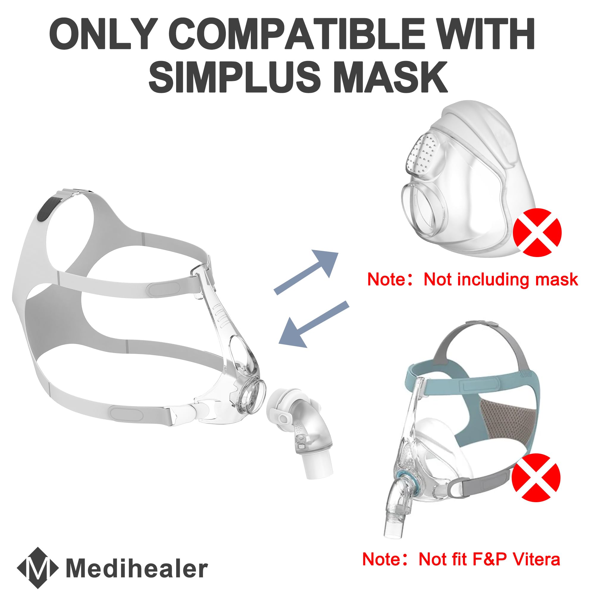Medihealer soft head-strap adds comfort with elastic fabric.