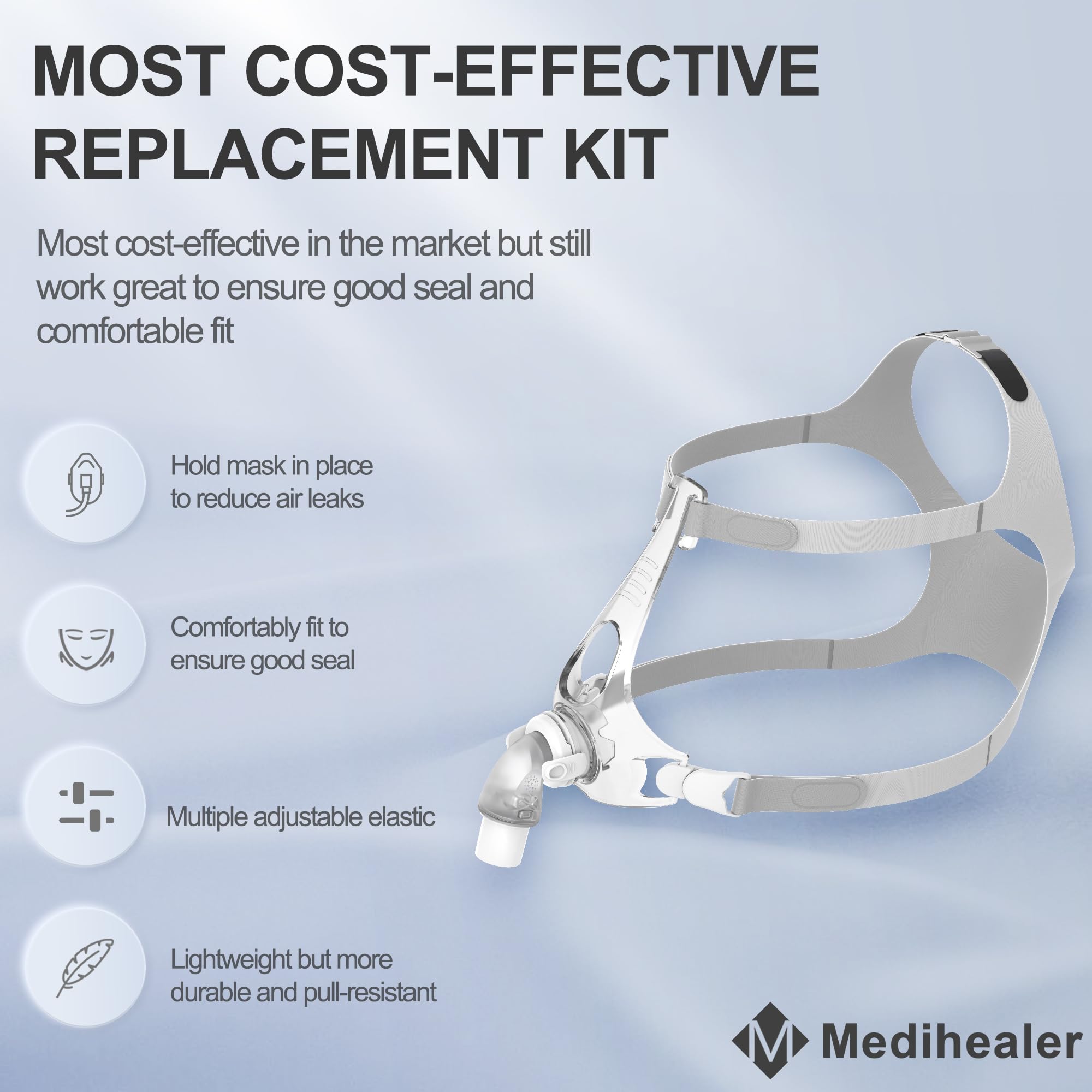 Medihealer strap headband provides soft and breathable comfort during wear.