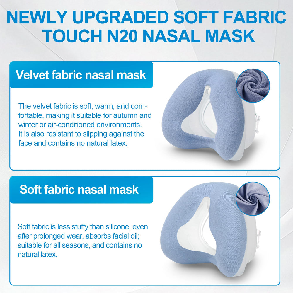 Medihealer velvet-lined nasal cushion for AirTouch N20 adds warm softness and secure fit.