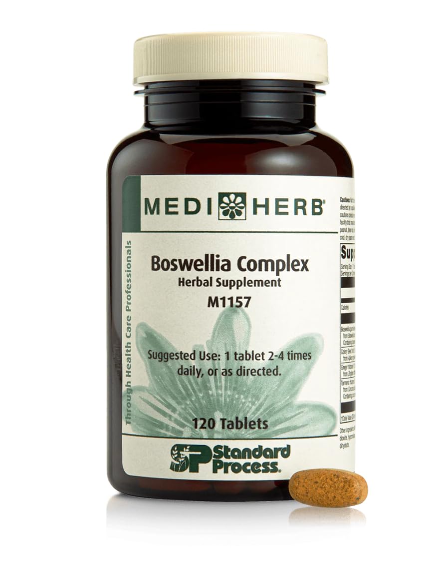 MediHerb Boswellia Complex bottle front for daily joint support.