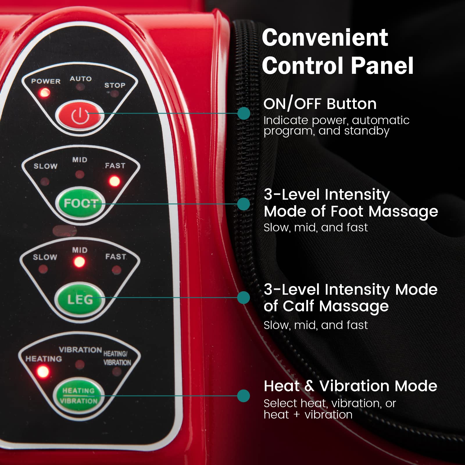 MEDIMALL Massager with adjustable tilt for personalized foot and calf comfort