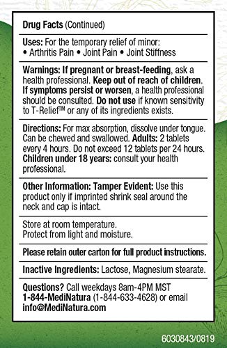 MediNatura T-Relief pack of three bottles for ongoing joint support