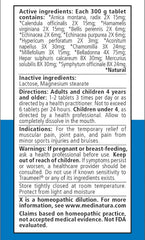 MediNatura Traumeel tablets dissolving in mouth for quick relief.