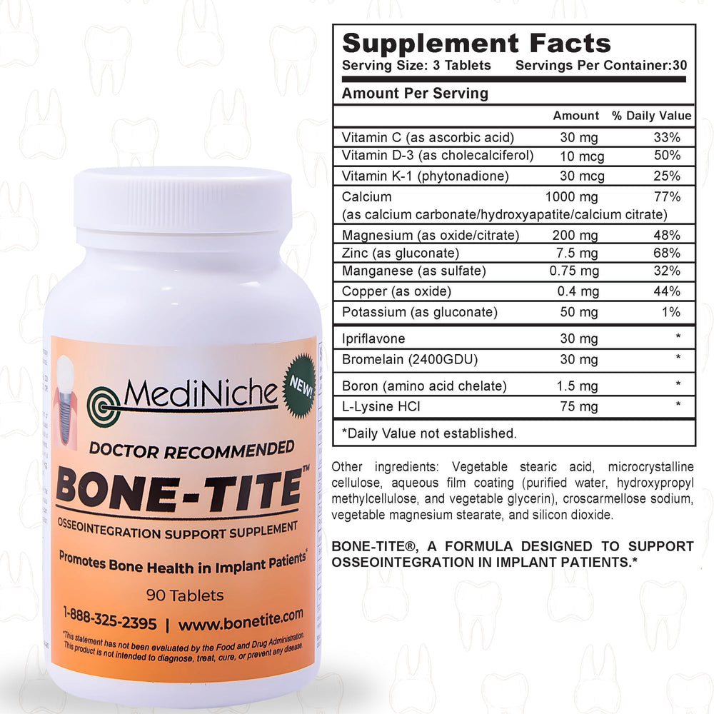 User taking MediNiche Bone-Tite tablet as part of routine