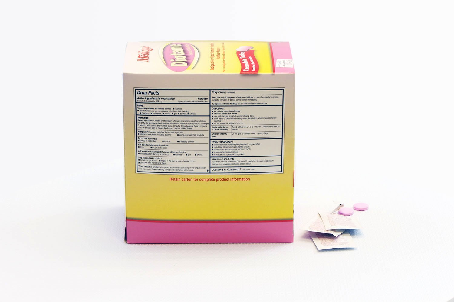 Medique 22013 Diotame packaging label highlights sugar-free formula