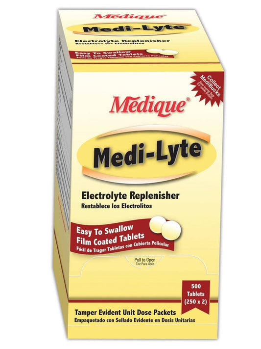 Medique Medi-Lyte heat relief tablet pack for hydration support