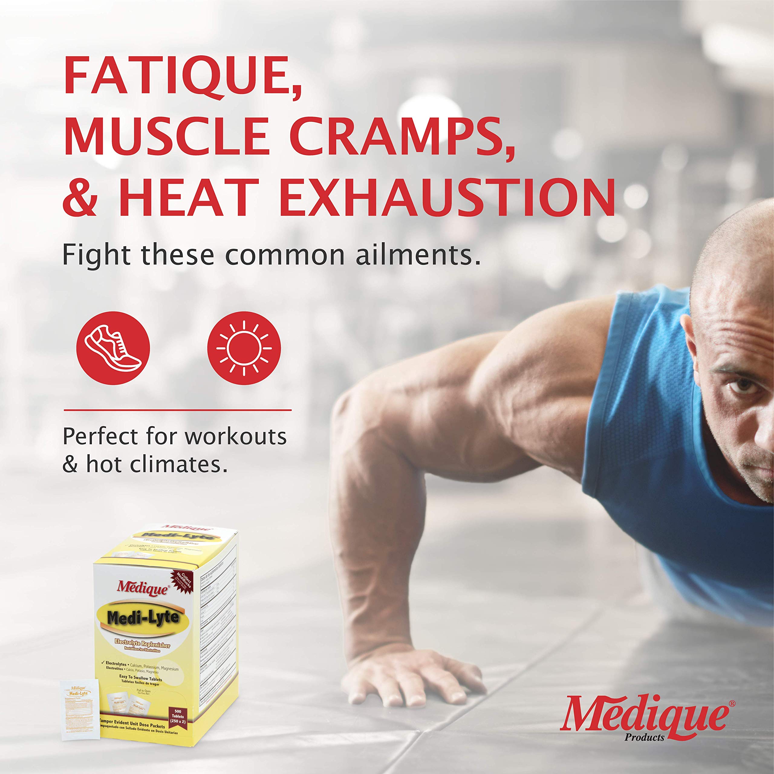 Medique Medi-Lyte two tablets per packet for convenient daily use.