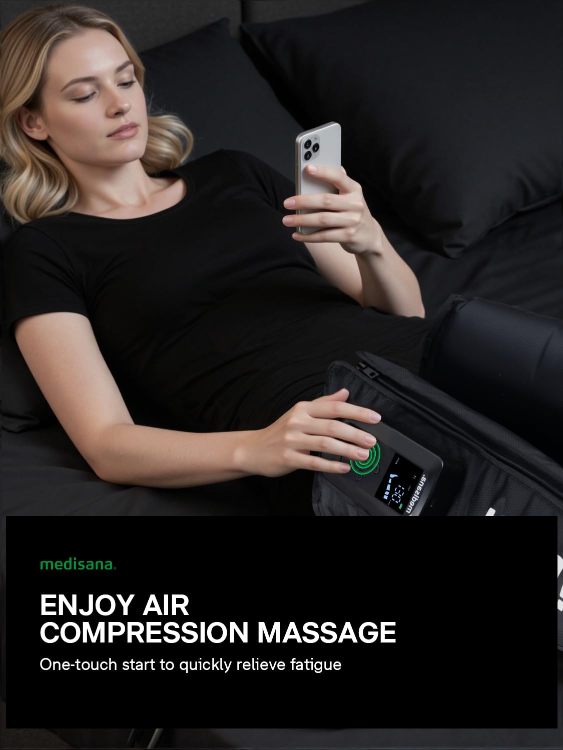 3200mAh Medisana battery delivers long session life up to 200 minutes