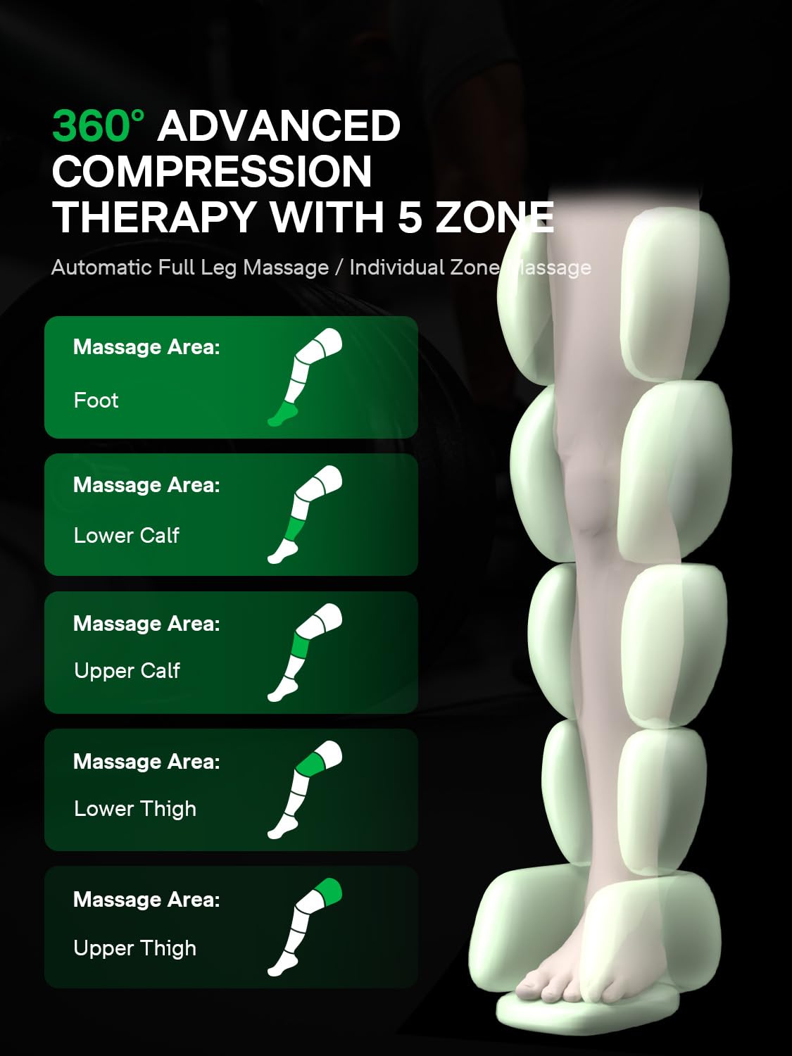 Cordless Medisana leg massager design for on-the-go relief