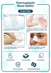 Mediss thermoplastic nasal splints stable design with repeated molding.