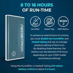 Medistrom 95Wh battery in a durable aluminum case for long-lasting use