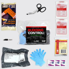MediTac Basic Bleeding Control Pack compressed gauze for reliable absorption.