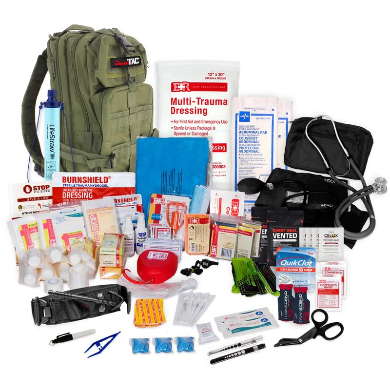 MediTac rucksack assault trauma kit in olive drab for field medical readiness